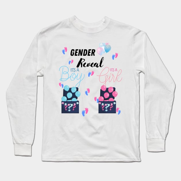 Gender Reveal Long Sleeve T-Shirt by AlGenius